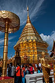 Chiang Mai - Wat Phra That Doi Suthep. The gilded chedi glittering in the sun. 